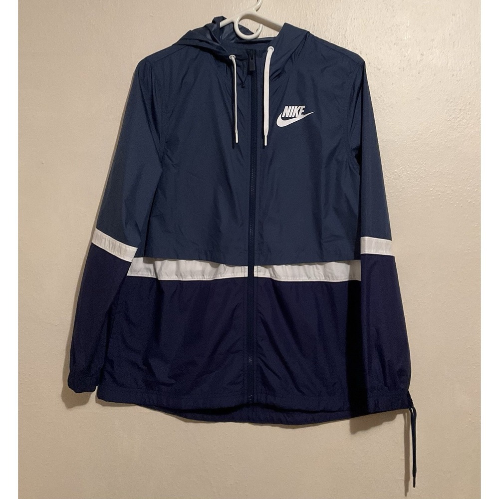 NIKE Windbreaker Jacket Small Blue Sportswear Design Crew Athletic Unisex
